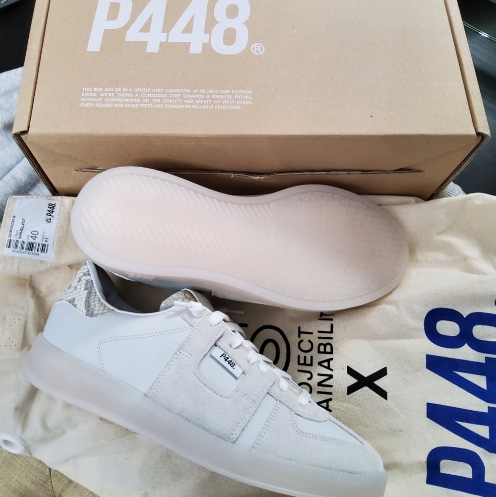 P448 Sneakers with Snakeskin Trim - Picture 5 of 7